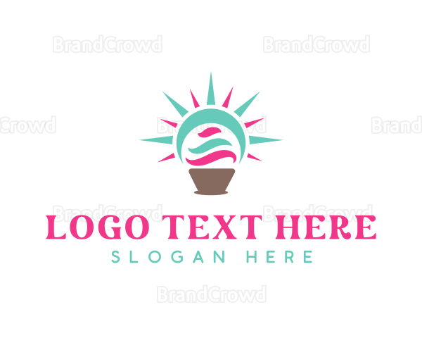 Sunny Cupcake Pastry Logo