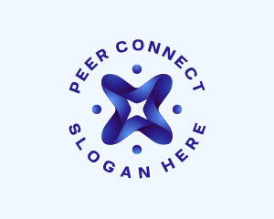 Peer - People Community Support logo design