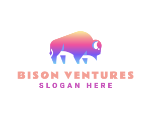 Wildlife Native Bison  logo design