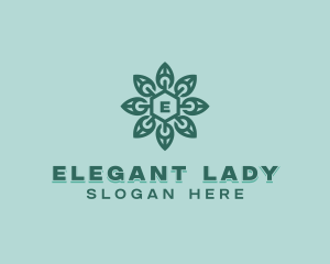 Stylish Floral Leaf logo design