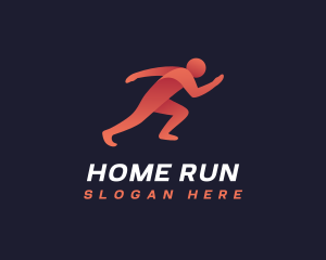 Sprinter Athlete Runner logo design