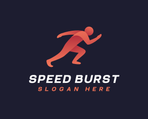 Sprinting - Sprinter Athlete Runner logo design