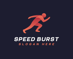 Sprinter Athlete Runner logo design