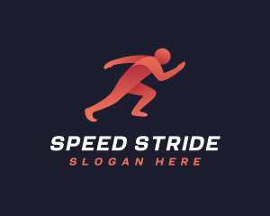 Sprinter Athlete Runner logo design