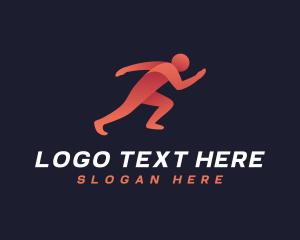 Jogging - Sprinter Athlete Runner logo design
