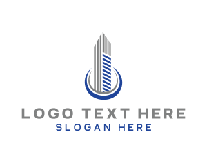 Stripes - Realty Building High Rise logo design