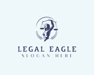 Lawmaker - Lady Justice Scales logo design