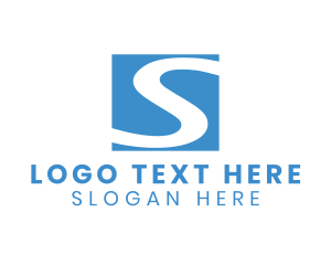 Stream - Blue River Letter S logo design