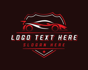 Shield - Racing Car Garage logo design