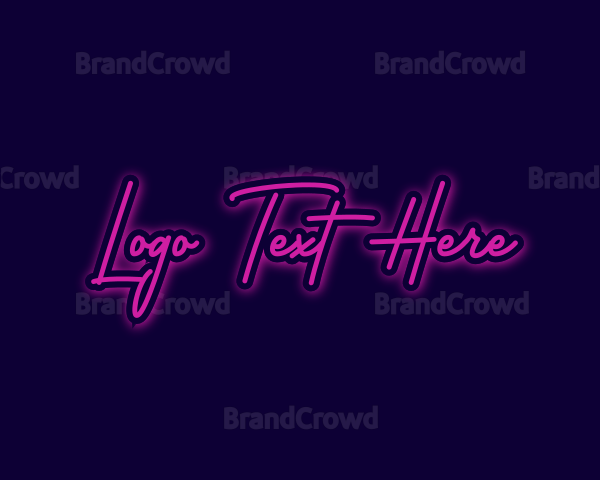 Neon Light Signature Logo