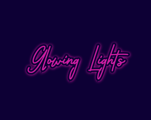 Neon Light Signature logo design