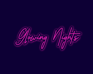 Neon Light Signature logo design