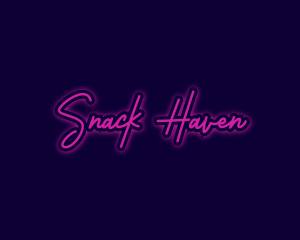 Neon Light Signature logo design