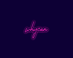 Dj - Neon Light Signature logo design