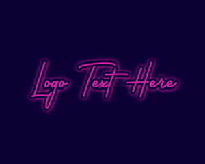 Signature - Neon Light Signature logo design