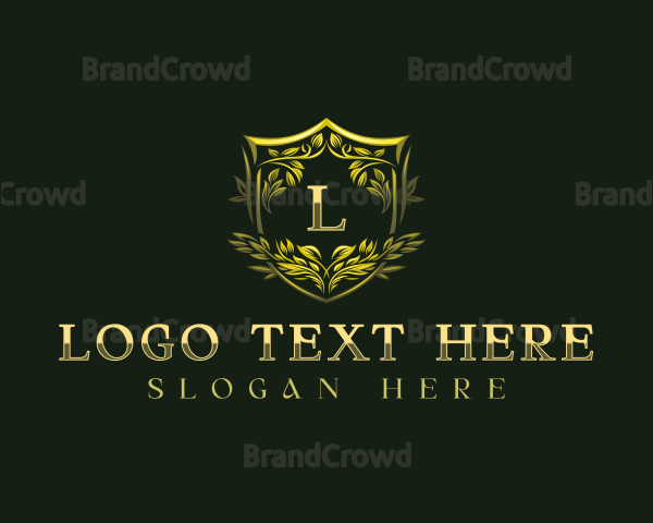 Luxury Floral Shield Logo