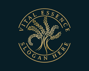 Essential - Deluxe Natural Gold Tree logo design