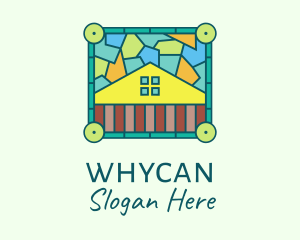 Stained Glass Rural House Logo