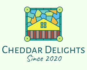 Stained Glass Rural House logo design