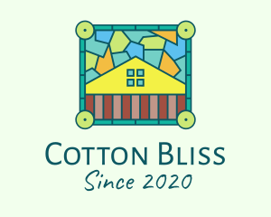 Stained Glass Rural House logo design