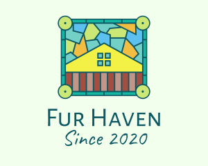 Stained Glass Rural House logo design