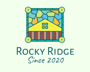 Stained Glass Rural House logo design