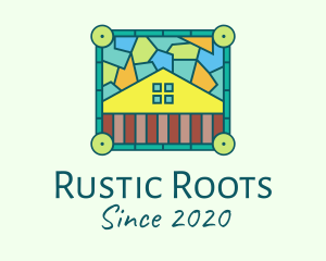 Rural - Stained Glass Rural House logo design