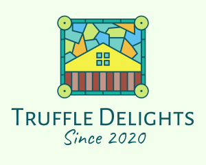 Stained Glass Rural House logo design