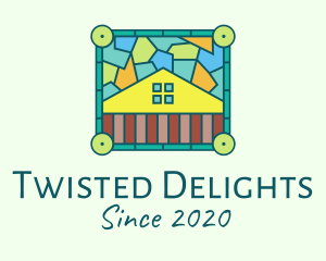 Stained Glass Rural House logo design