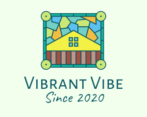 Stained Glass Rural House logo design