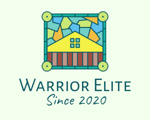 Stained Glass Rural House logo design