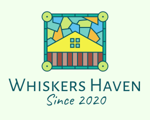 Stained Glass Rural House logo design