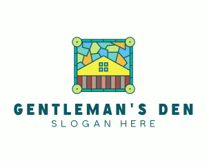 Stained Glass Rural House logo design