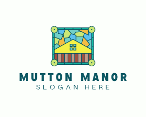 Stained Glass Rural House logo design