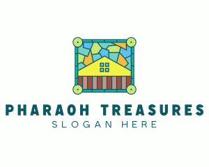 Stained Glass Rural House logo design