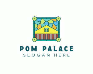 Stained Glass Rural House logo design