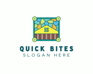 Stained Glass Rural House logo design