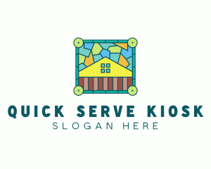 Stained Glass Rural House logo design