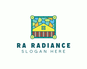 Stained Glass Rural House logo design