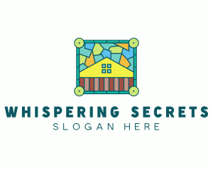 Stained Glass Rural House logo design