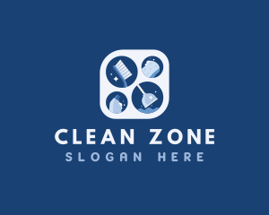 Housekeeping Cleaning Sanitary logo design