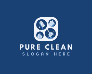 Housekeeping Cleaning Sanitary logo design