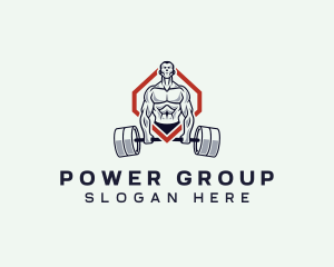 Bodybuilder Gym Training Logo