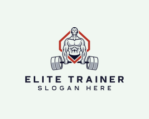 Bodybuilder Gym Training logo design