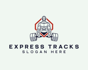 Bodybuilder Gym Training logo design