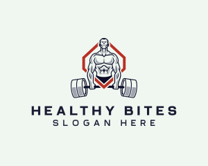 Bodybuilder Gym Training logo design