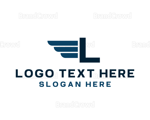 Logistics Wings Cargo Mover Logo