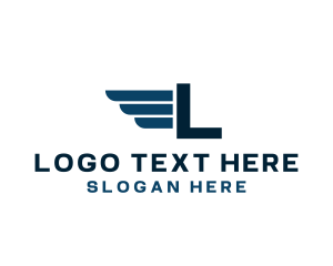 Moving - Logistics Wings Cargo Mover logo design