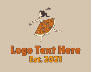 Skirt - Girl Pizza Skirt logo design