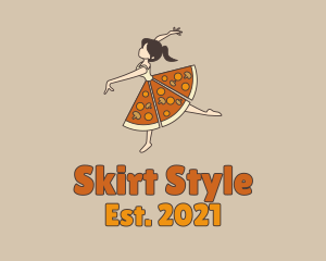 Skirt - Girl Pizza Skirt logo design